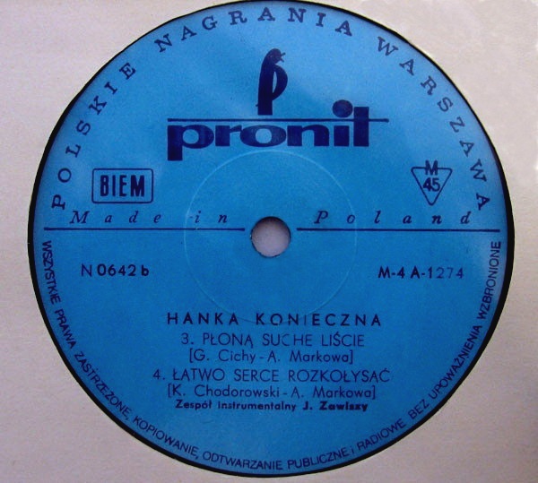 Hanka Konieczna - Latawica 1971 EP Pronit N 0642 - hanka-konieczna---latawica-1971-ep-pronit-n-0642-side-b.jpg