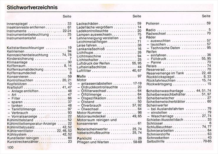 Instrukcja obsługi samochodu Sierpień 1979 Wersja niemiecka - Passat-B1-Instrukcja-DE-page-101.jpg